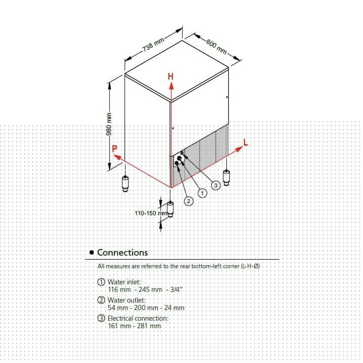 Kostkarka do lodu Frozen Run | 105kg/24h | system chłodzenia powietrzem | CVC230A