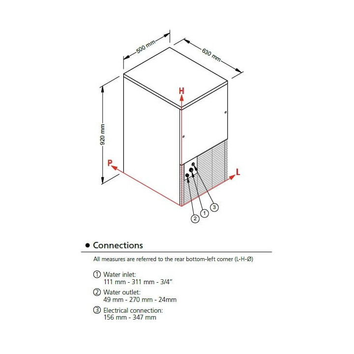 Kostkarka do lodu Frozen Dice | z dyspenserem kostek lodu |  44kg/24h | system chłodzenia powietrzem | D90A
