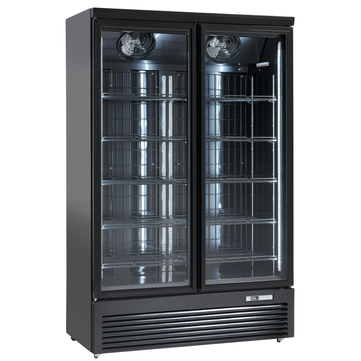 Szafa chłodnicza przeszklona DC1080BB | 1081 l | 1253x710x2003 mm