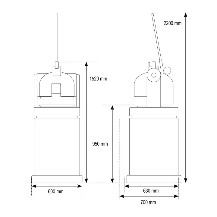 Dzielarko-zaokrąglarka półautomatyczna Divobun 4-30