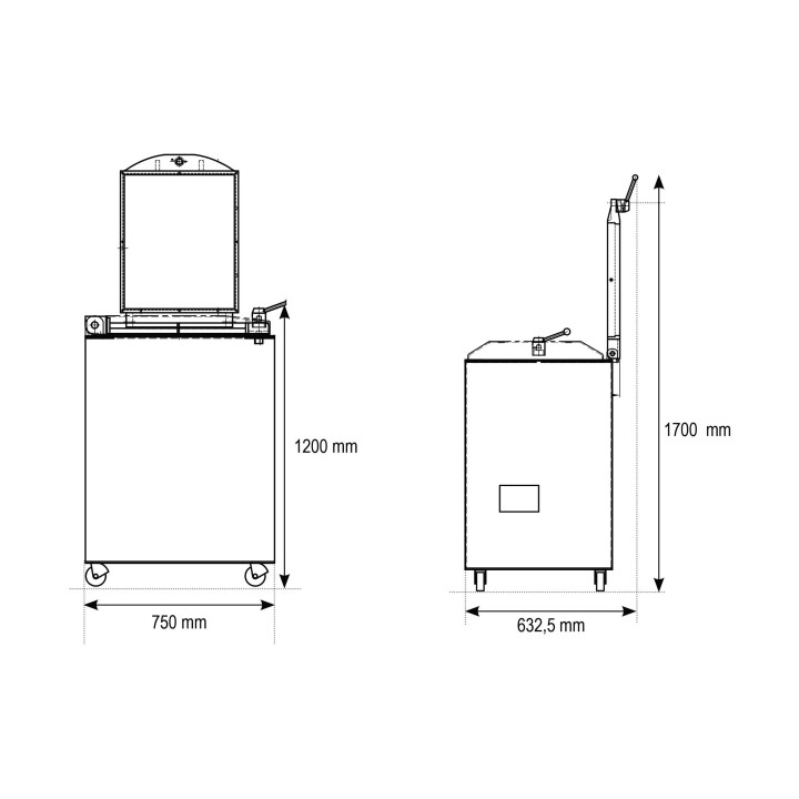 Dzielarka hydrauliczna do ciasta Divotrad | wymienne wykrojniki ciasta