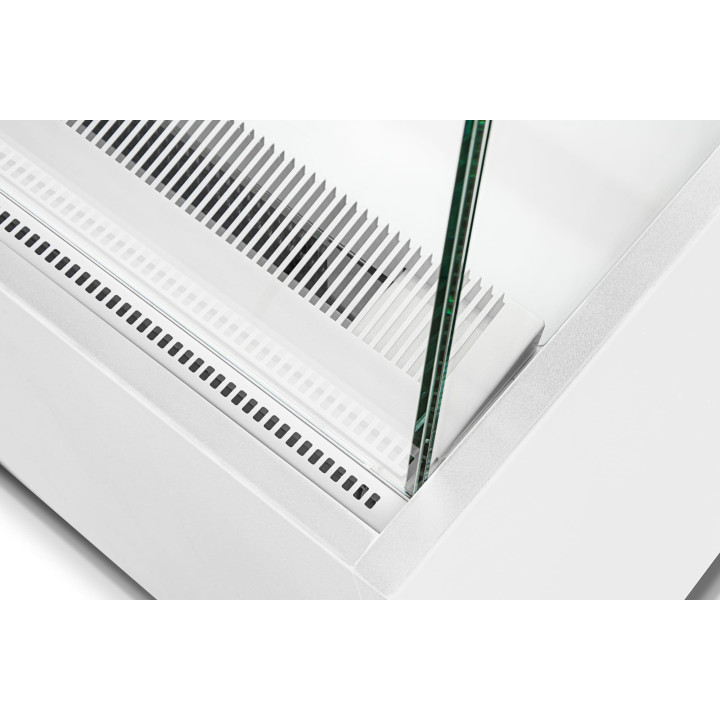 Witryna cukiernicza chłodnicza Dolce Visione Basic 900 BIANCO | 900x670x1300 mm | białe wnętrze