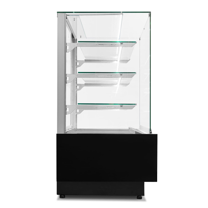 Witryna cukiernicza chłodnicza Dolce Visione Premium 900 | wnętrze ze stali nierdzewnej | 900x670x1300 mm