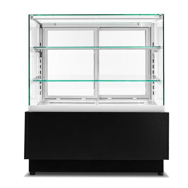 Witryna cukiernicza chłodnicza Dolce Visione Premium Breve 900 | wnętrze ze stali nierdzewnej | wersja obniżona | 900x670x1110+/