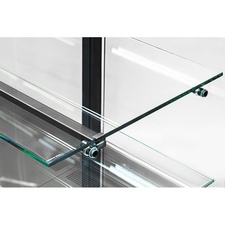 Witryna cukiernicza neutralna Dolce Visione Breve Neutro 1300 | wersja obniżona | 1300x670x1110+/-10 mm