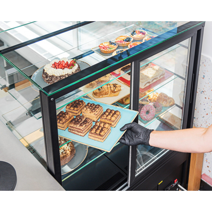 Witryna cukiernicza neutralna Dolce Visione Neutro Premium 1300 | 1300x670x1300 mm