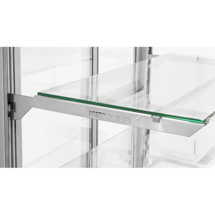 Witryna cukiernicza neutralna Dolce Visione Neutro Premium 1300 | wnętrze ze stali nierdzewnej | 1300x670x1300 mm