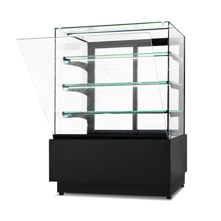 Witryna cukiernicza neutralna Dolce Visione Neutro Premium 1300 | podświetlany cokół | 1300x670x1300 mm