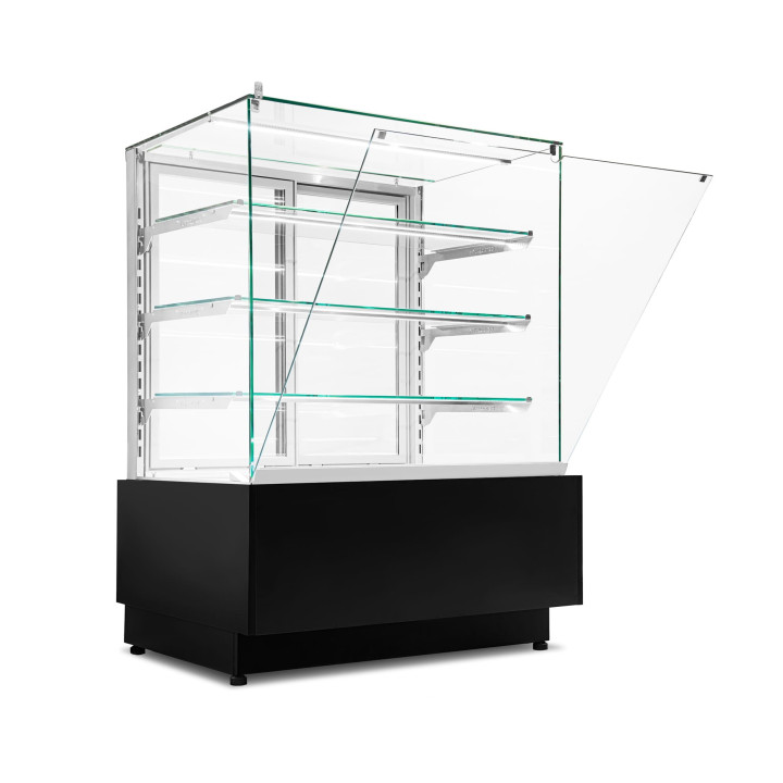 Witryna cukiernicza neutralna Dolce Visione Neutro Premium 900 | wnętrze ze stali nierdzewnej | 900x670x1300 mm