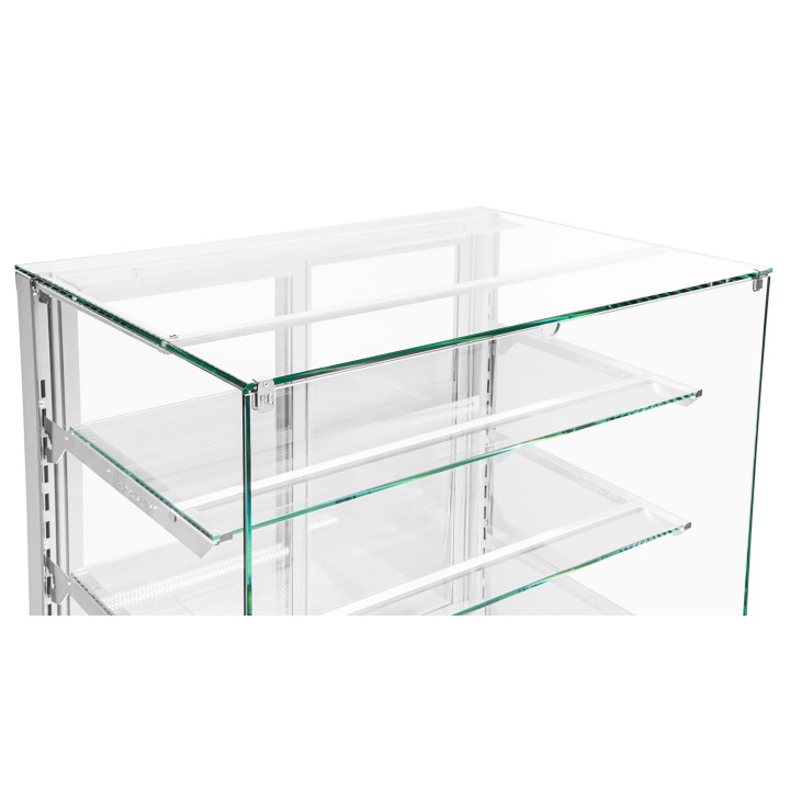 Witryna cukiernicza neutralna Dolce Visione Neutro Premium 900 | wnętrze ze stali nierdzewnej | 900x670x1300 mm