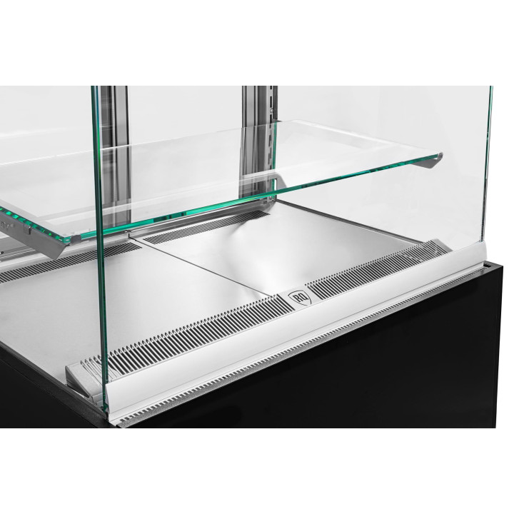 Witryna cukiernicza neutralna Dolce Visione Neutro Premium 900 | wnętrze ze stali nierdzewnej | 900x670x1300 mm