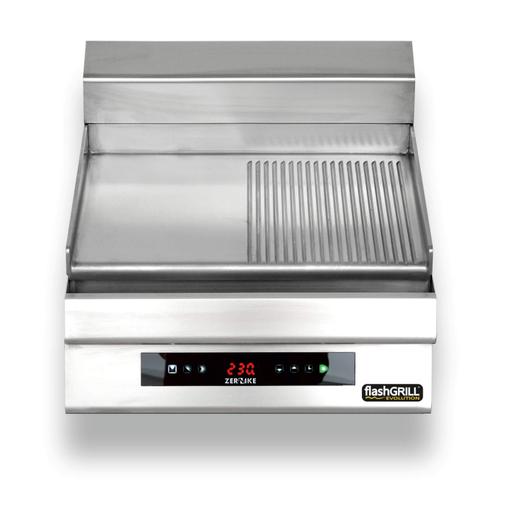 Płyta grillowa elektryczna | energooszczędna | nastawna | gładko-ryflowana | Zernike | GE5060D1C