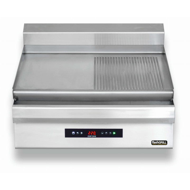 Płyta grillowa elektryczna | energooszczędna | nastawna | podwójna | gładko-ryflowana | Zernike | GE8070D1C