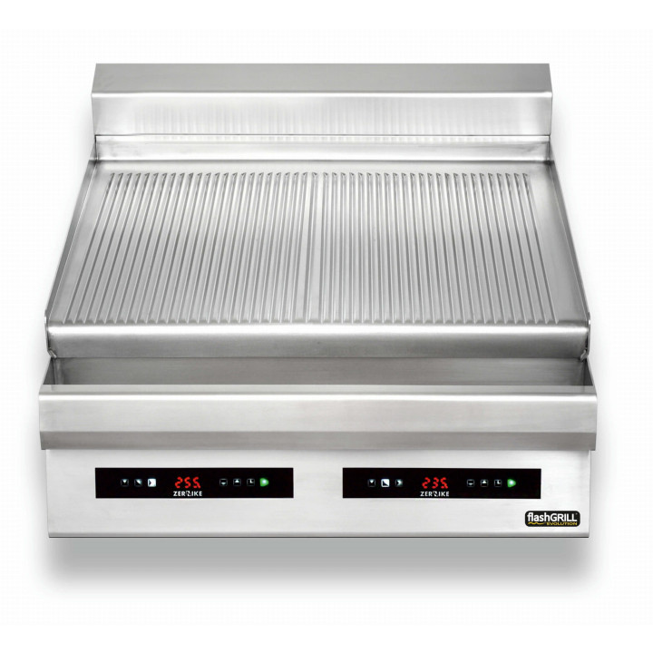 Płyta grillowa elektryczna | energooszczędna | nastawna | podwójna | ryflowana | Zernike | GE8070T2C