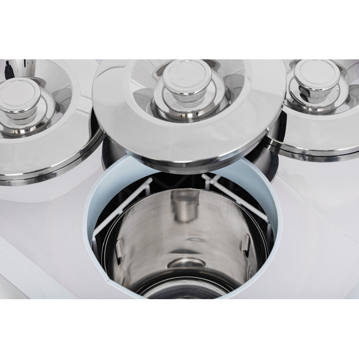 Dystrybutor do lodów | witryna do lodów | konserwator | retro | 4 tub | okrągłe kuwety | 843x670x895 mm | GELATO POZETTI 4 BLUE