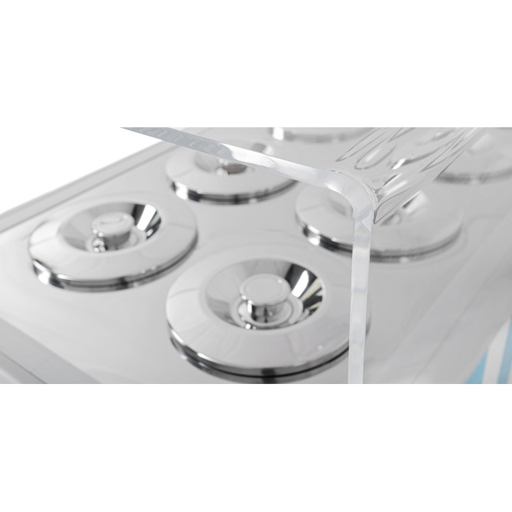 Dystrybutor do lodów | witryna do lodów | konserwator | retro | 6 tub | okrągłe kuwety | 1063x670x895 mm | GELATO POZETTI 6 BLUE