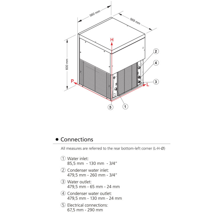 Łuskarko-Grudkarka Frozen Snow | 160 kg/24h | system chłodzenia wodą | GM360W