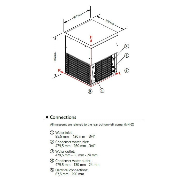 Łuskarko-Grudkarka Frozen Snow | 280 kg/24h | system chłodzenia powietrzem | GM600A