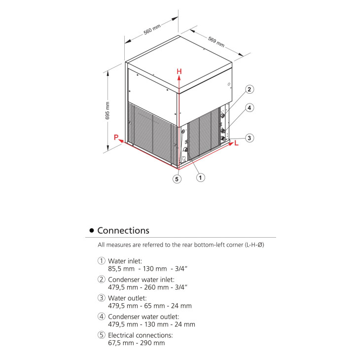 Łuskarko-Grudkarka Frozen Snow | 280 kg/24h | system chłodzenia wodą | GM600W