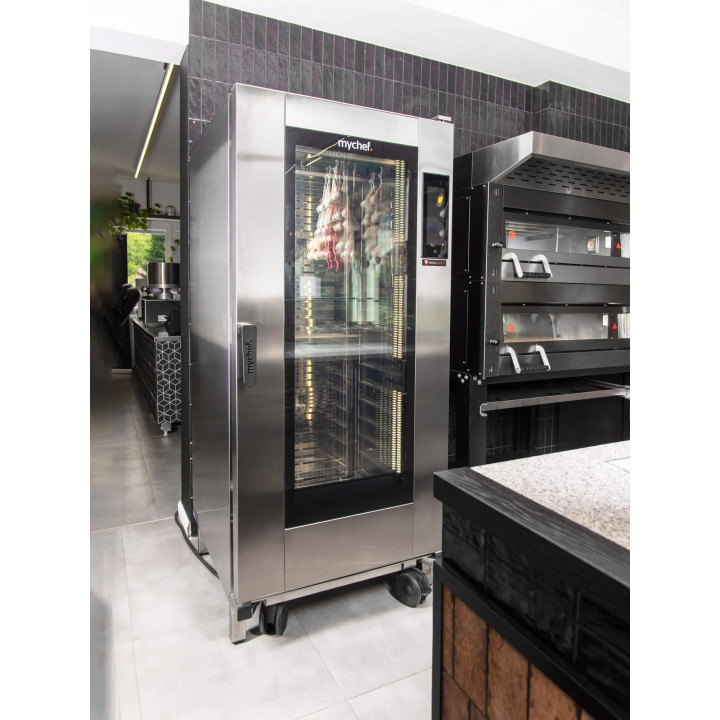 Piec konwekcyjno-parowy elektryczny | z wózkiem | piekarniczo-cukierniczy | automatyczny system myjący | 16x600x400 |  34,7 kW |