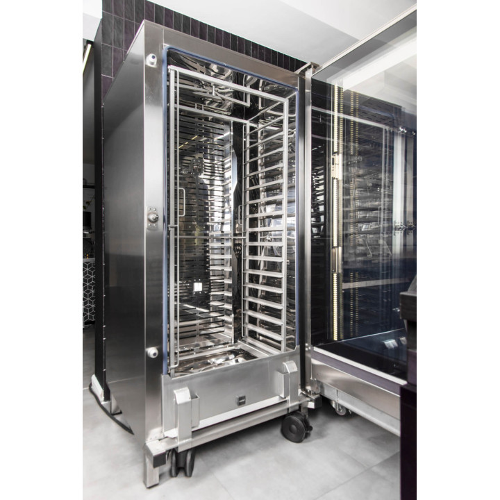 Piec konwekcyjno-parowy elektryczny | z wózkiem | piekarniczo-cukierniczy | automatyczny system myjący | 16x600x400 |  34,7 kW |