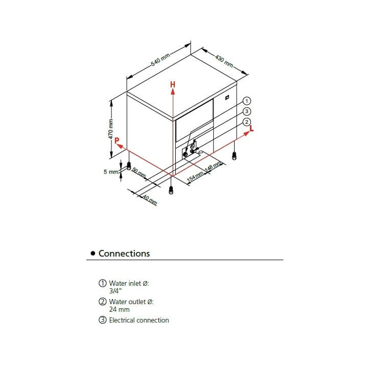 Kostkarka do lodu Frozen Dice | 22 kg/24h | do zabudowy | IC35A