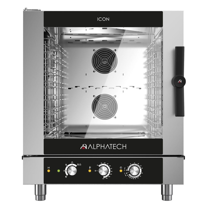 Piec konwekcyjno-parowy gazowy ICGM071E | 7x GN 1/1 | 7x 600x400 | Alphatech by Lainox  | sterowanie manualne