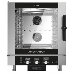 Piec konwekcyjno-parowy gazowy ICGT071E | 7x GN 1/1 | 7x 600x400 | Alphatech by Lainox  | sterowanie elektroniczne