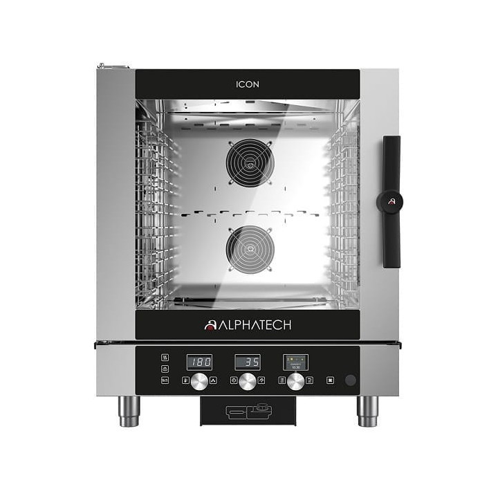 Piec konwekcyjno-parowy gazowy ICGT071E | 7x GN 1/1 | 7x 600x400 | Alphatech by Lainox  | sterowanie elektroniczne