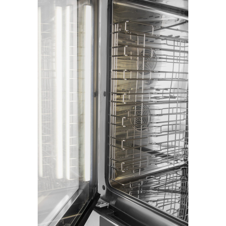 Piec konwekcyjno-parowy gazowy ICGT101E | 10x GN 1/1 | 10x 600x400 | Alphatech by Lainox  | sterowanie elektroniczne