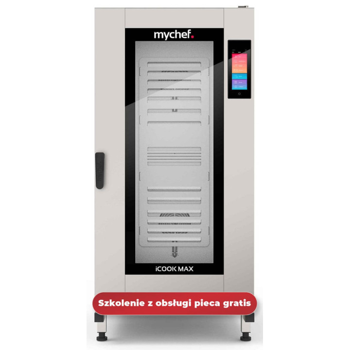 Piec konwekcyjno-parowy gazowy | z wózkiem | automatyczny system myjący | 20xGN1/1 | 40 kW | 230 V | Mychef iCook MAX 201G