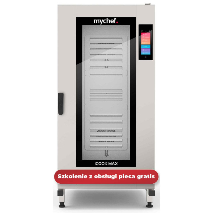 Piec konwekcyjno-parowy gazowy | z wózkiem | automatyczny system myjący | 20xGN2/1 | 40 kW | 230 V | Mychef iCook MAX 202G