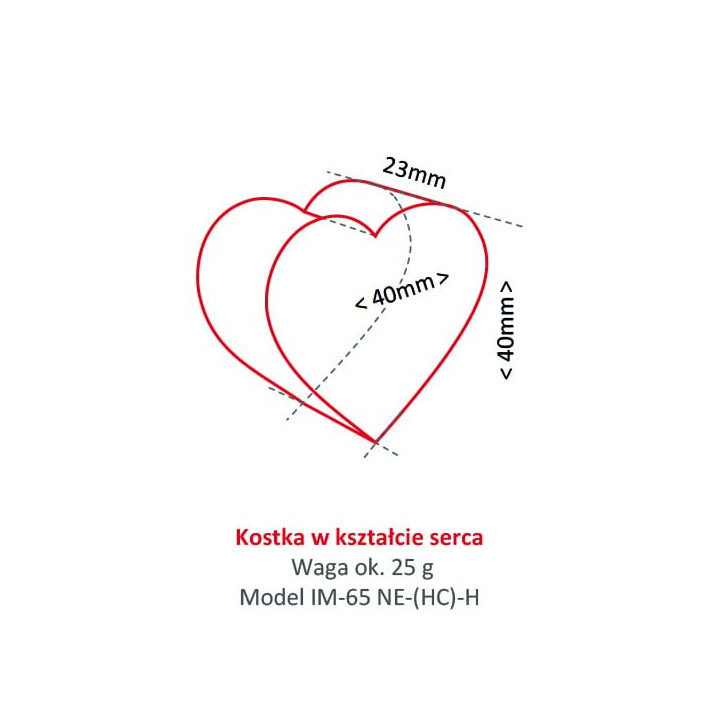 Kostkarka do lodu Hoshizaki IM-65NE-HC-H | 33 kg/24h | chłodzona powietrzem | kostka serce | 40x23x40 mm