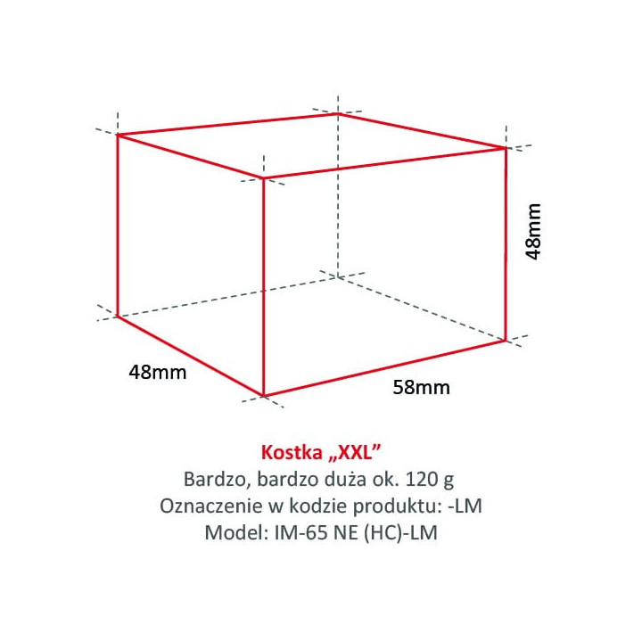 Kostkarka do lodu Hoshizaki IM-65NE-HC-LM "Big" | 43 kg/24h | chłodzona powietrzem | kostka duża | 48x58x48 mm