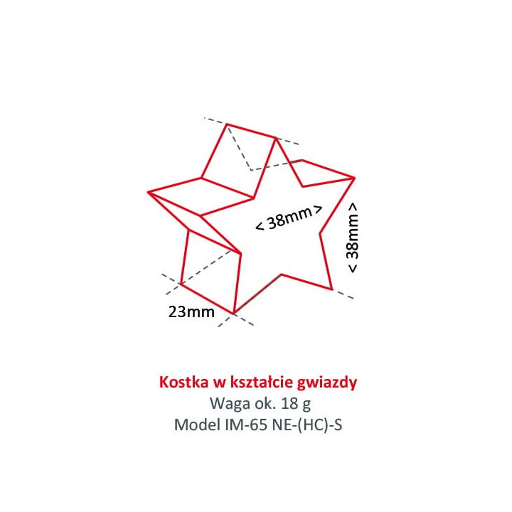 Kostkarka do lodu Hoshizaki IM-65NE-HC-S | 20 kg/24h | chłodzona powietrzem | kostka gwiazdka | 38x23x38 mm