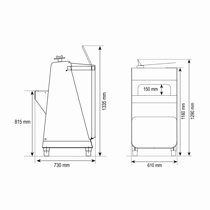 Samoobsługowa krajalnica do pieczywa IPSO | wolnostojąca