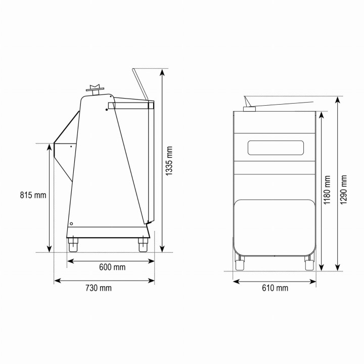Samoobsługowa sklepowa krajalnica do pieczywa IPSO2 | wolnostojąca