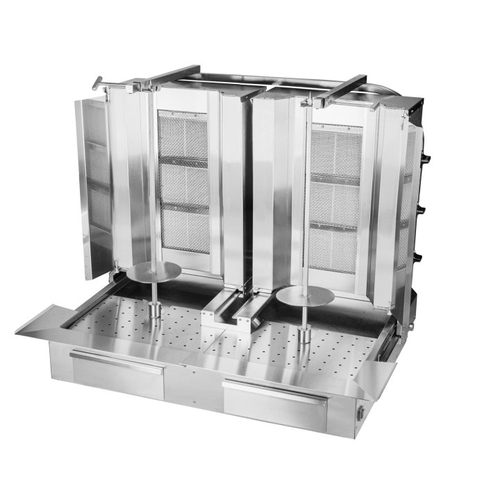 Gyros | opiekacz gazowy do kebaba podwójny | 3+3 palniki | wsad 80kg KLG153-T