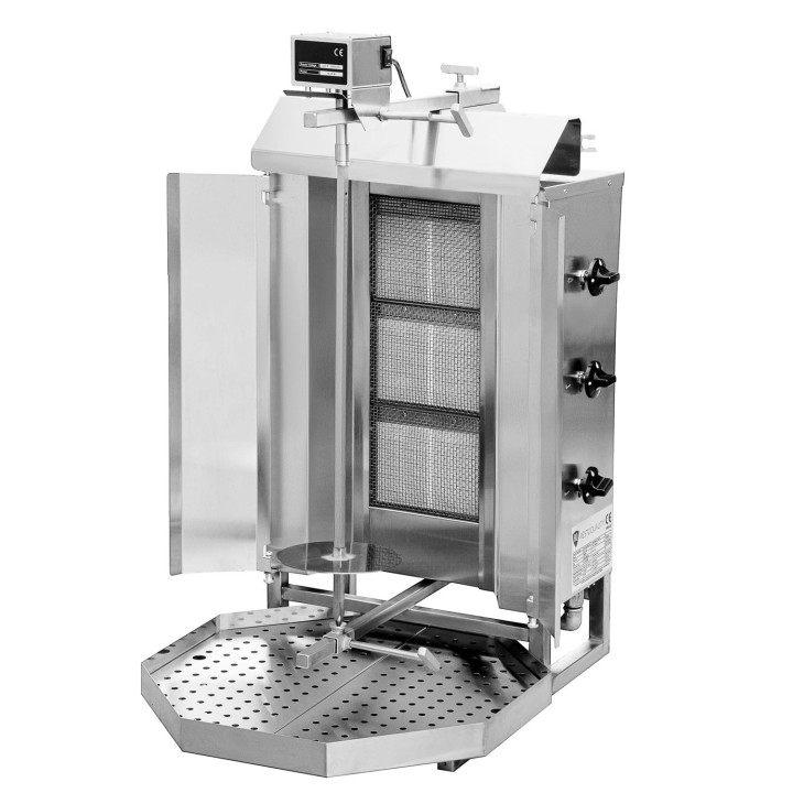 Gyros | opiekacz gazowy do kebaba | 3 palniki | wsad 40kg KLG220