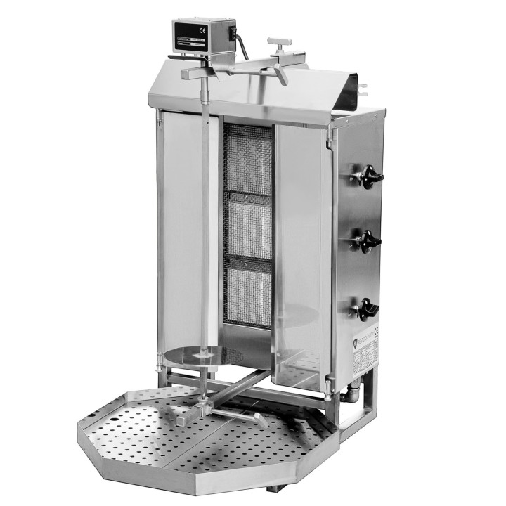 Gyros | opiekacz gazowy do kebaba | 3 palniki | wsad 40kg KLG220