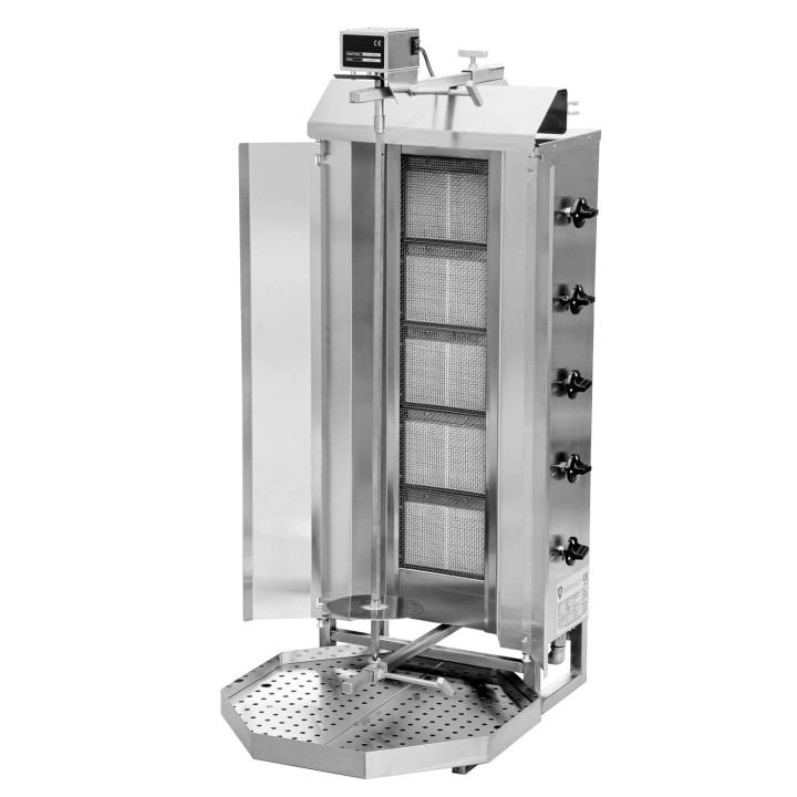 Gyros | opiekacz gazowy do kebaba | 5 palników | wsad 80kg KLG222