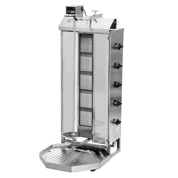 Gyros | opiekacz gazowy do kebaba | 5 palników | wsad 80kg KLG222