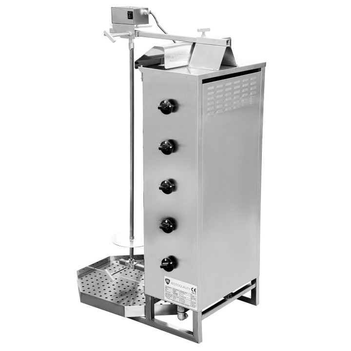 Gyros | opiekacz gazowy do kebaba | 5 palników | wsad 80kg KLG222