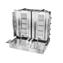 Gyros | opiekacz gazowy do kebaba podwójny | 4+4 palniki | wsad 120kg  KLG224-T