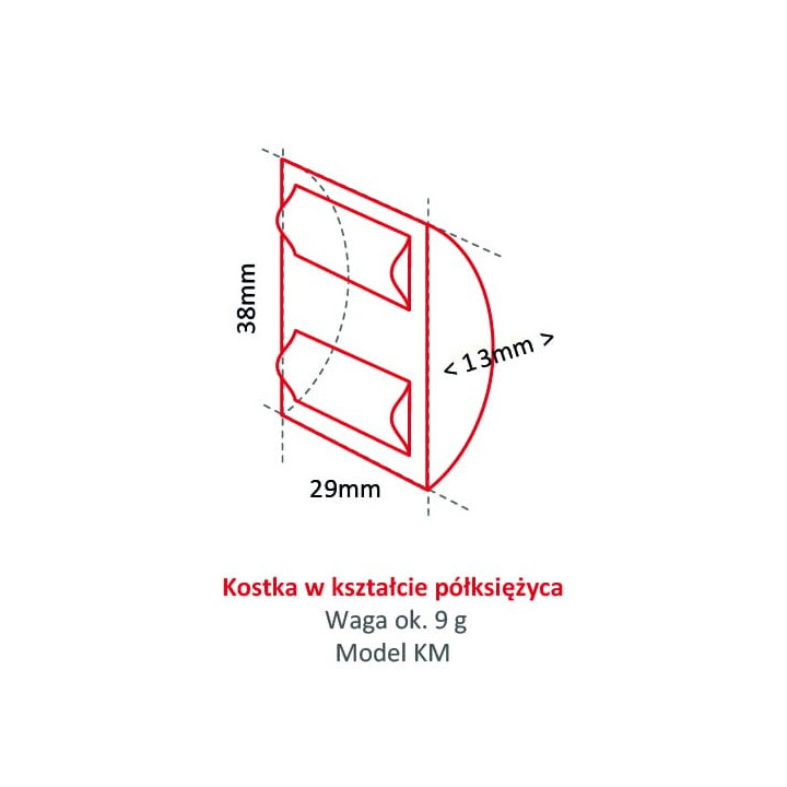 Kostkarka do lodu Hoshizaki KM-80C-HC | 75 kg/24h | chłodzona powietrzem | kostka półksiężyc | 38x29x13 mm