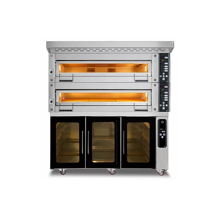 Piec piekarniczy modułowy 2-komorowy | elektryczny | 24 kW | 400V | 1660x1020x1850 | MD/1200/2