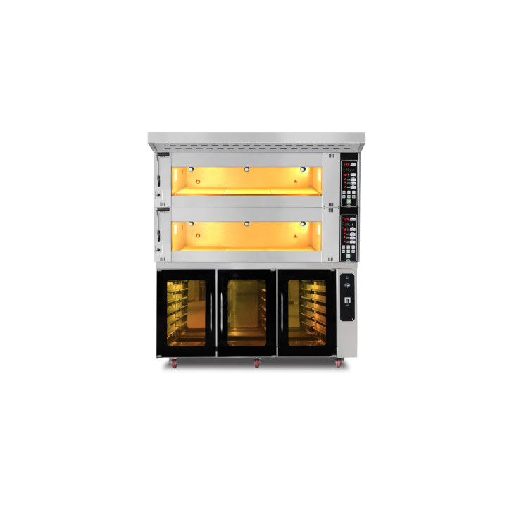 Piec piekarniczy modułowy 2-komorowy | elektryczny | 27,4 kW | 400V | 1660x1400x1930 | MD/1400/2