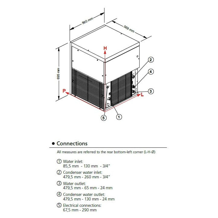 Kostkarko-grudkarka do lodu Frozen Stone  | 250 kg/24h | system chłodzenia powietrzem | MGT560A