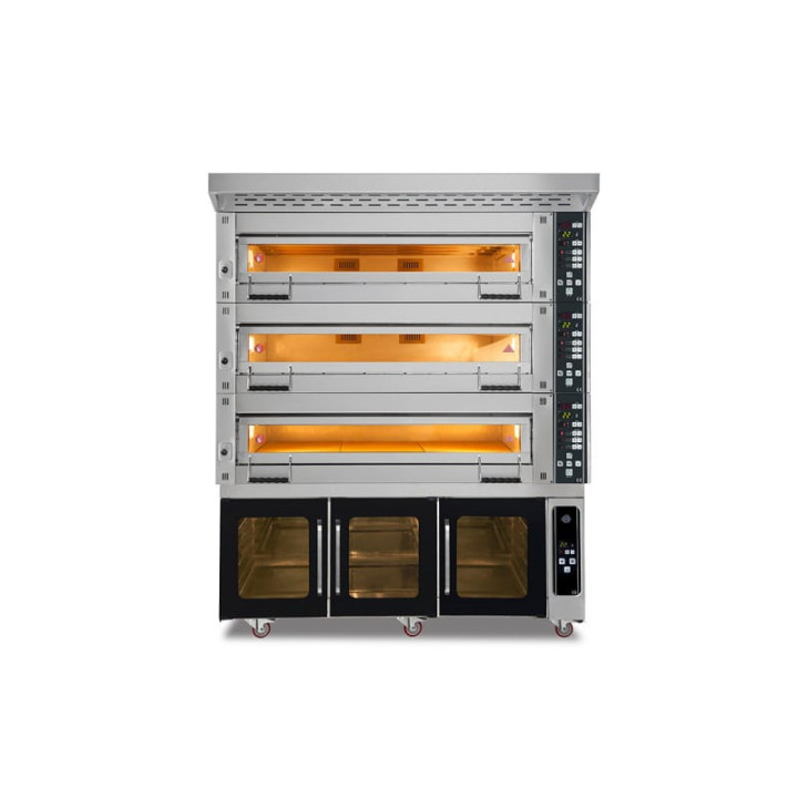 Piec piekarniczy modułowy 3-komorowy | elektryczny | 34,5 kW | 400V | 1660x1020x2050 | MT/1200/2