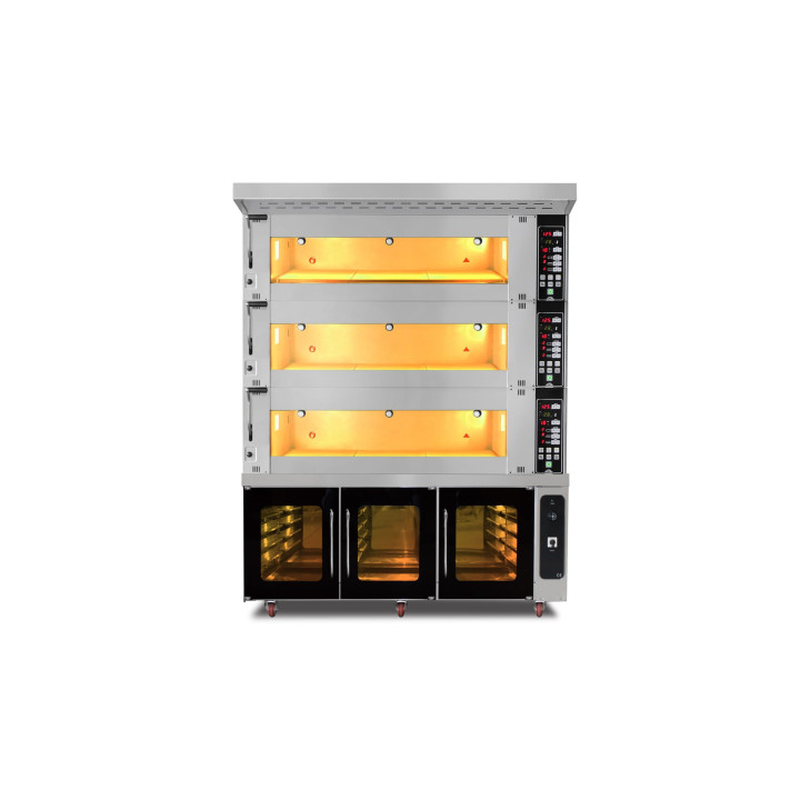 Piec piekarniczy modułowy 3-komorowy | elektryczny | 39,6 kW | 400V | 1660x1400x2170 | MT/1400/2